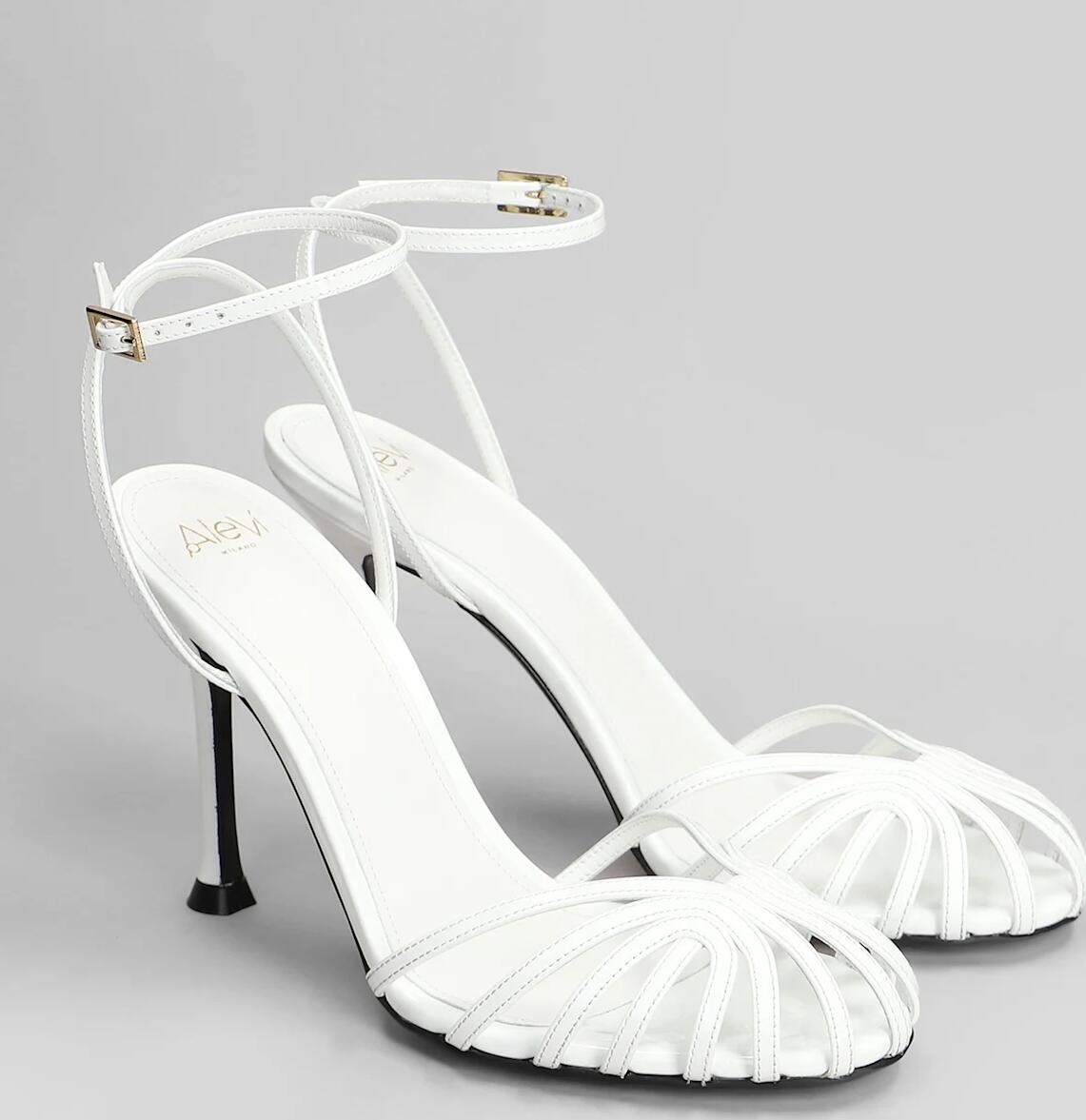 Marque élégante Alevi Penelope Crystal-Embelliesd Sandals Chaussures Femme Robe de soirée Mariage High Talons Lady Walking EU35-43 JI