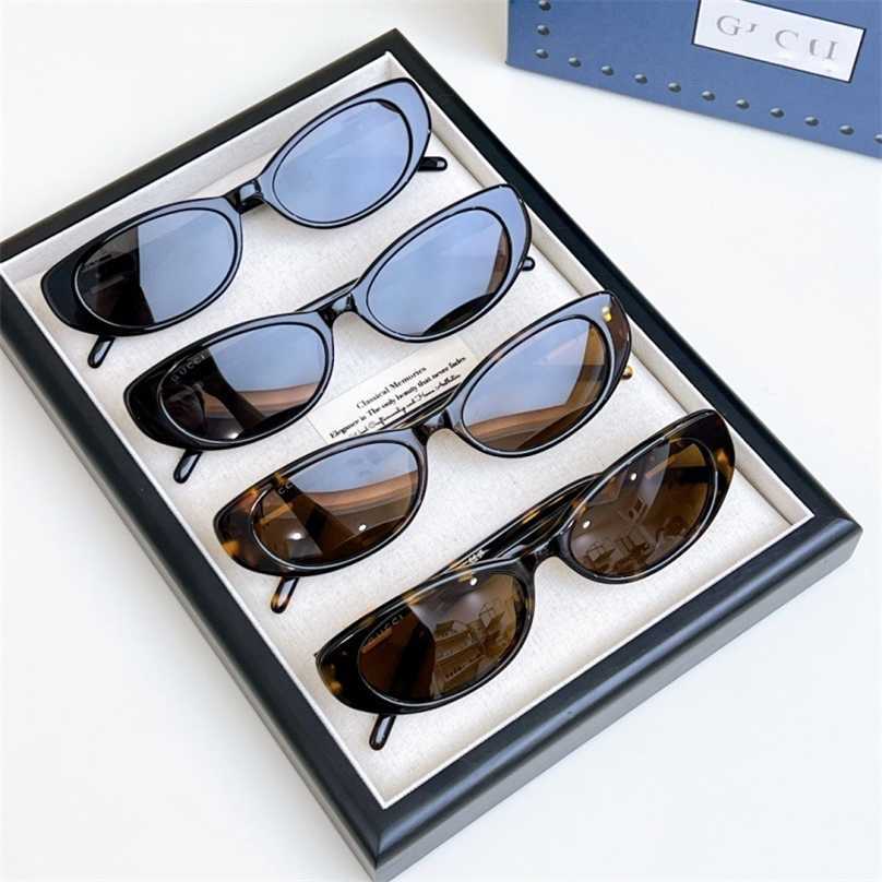Lunettes de soleil Lunettes de créateurs marque Cat Eye Femmes ACétate haut de gamme UV Fashion For Men GG1680S