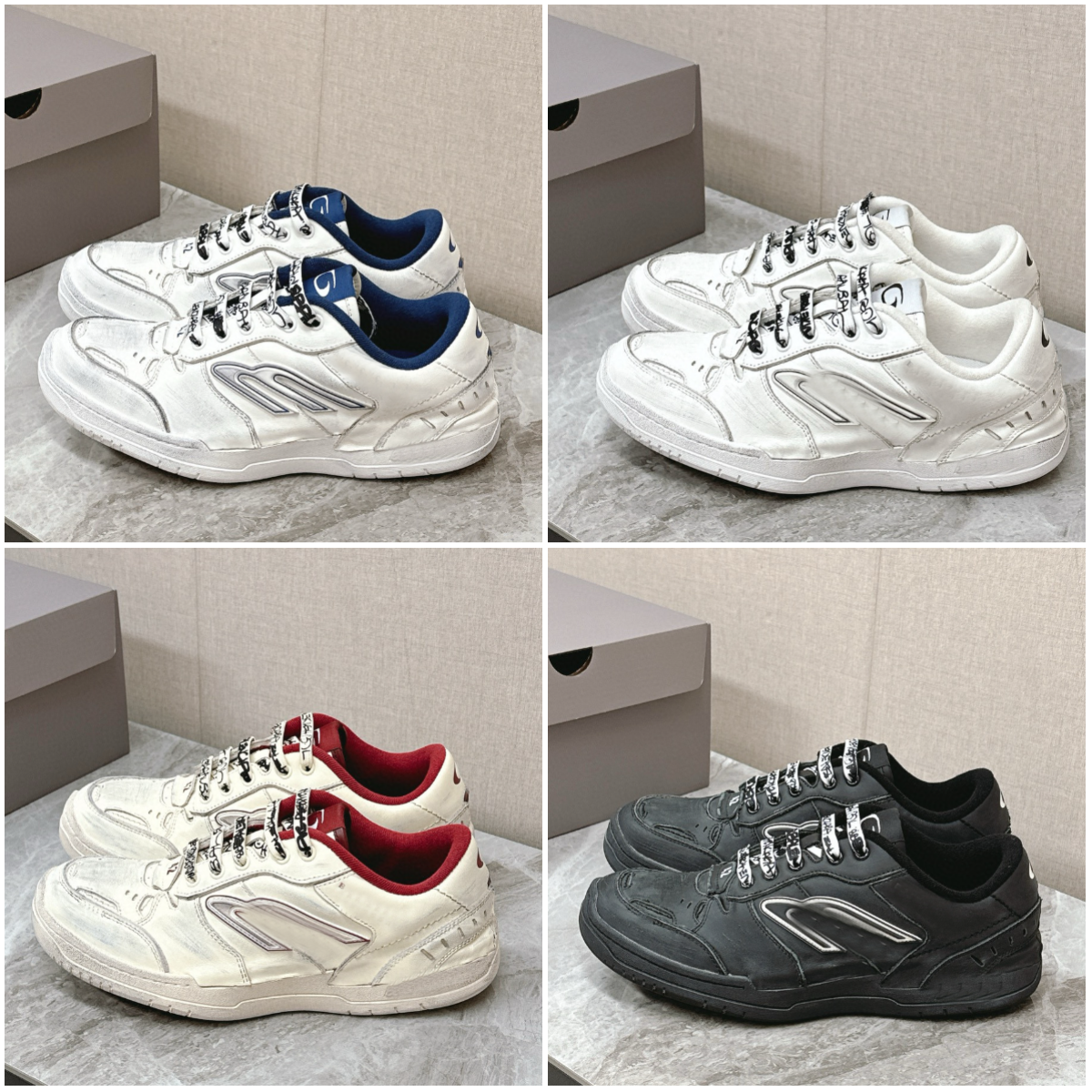 Chaussures de créateurs Hamptons moyens de baskets usées moyennes hommes Paris Femmes