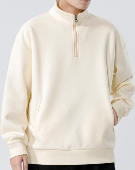 258 sweat-shirt à col roulé pour hommes automne et hiver épaissi ample tendance solide