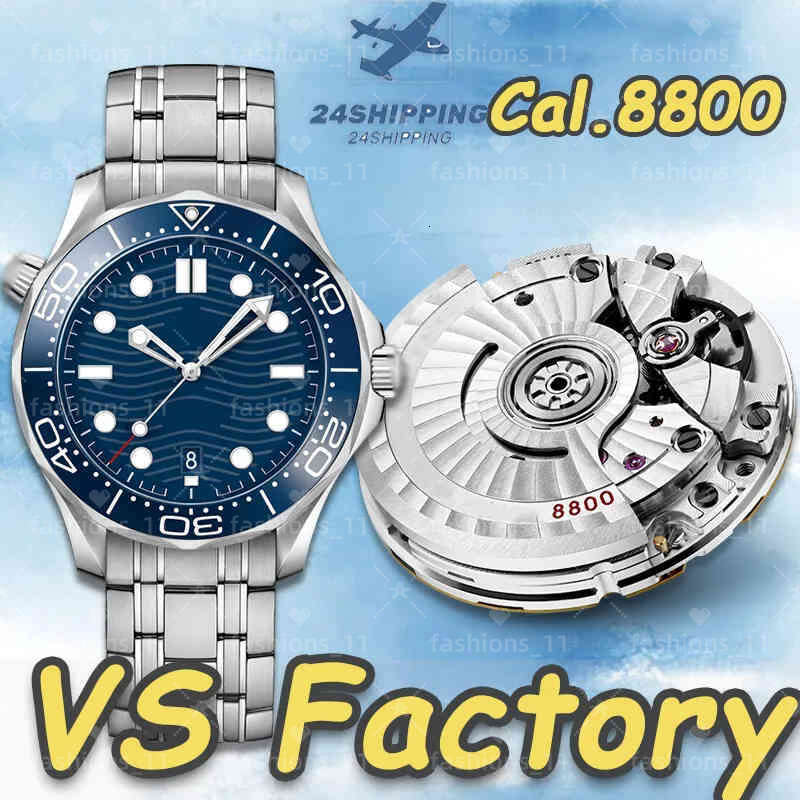 VS Factory Mens Designer Watches Men High Quality Top Sea 300 42MM Cal.8800 Movement Mechanical Watch 904L Ceramic Ring Sapphire Waterproof Glass Wi