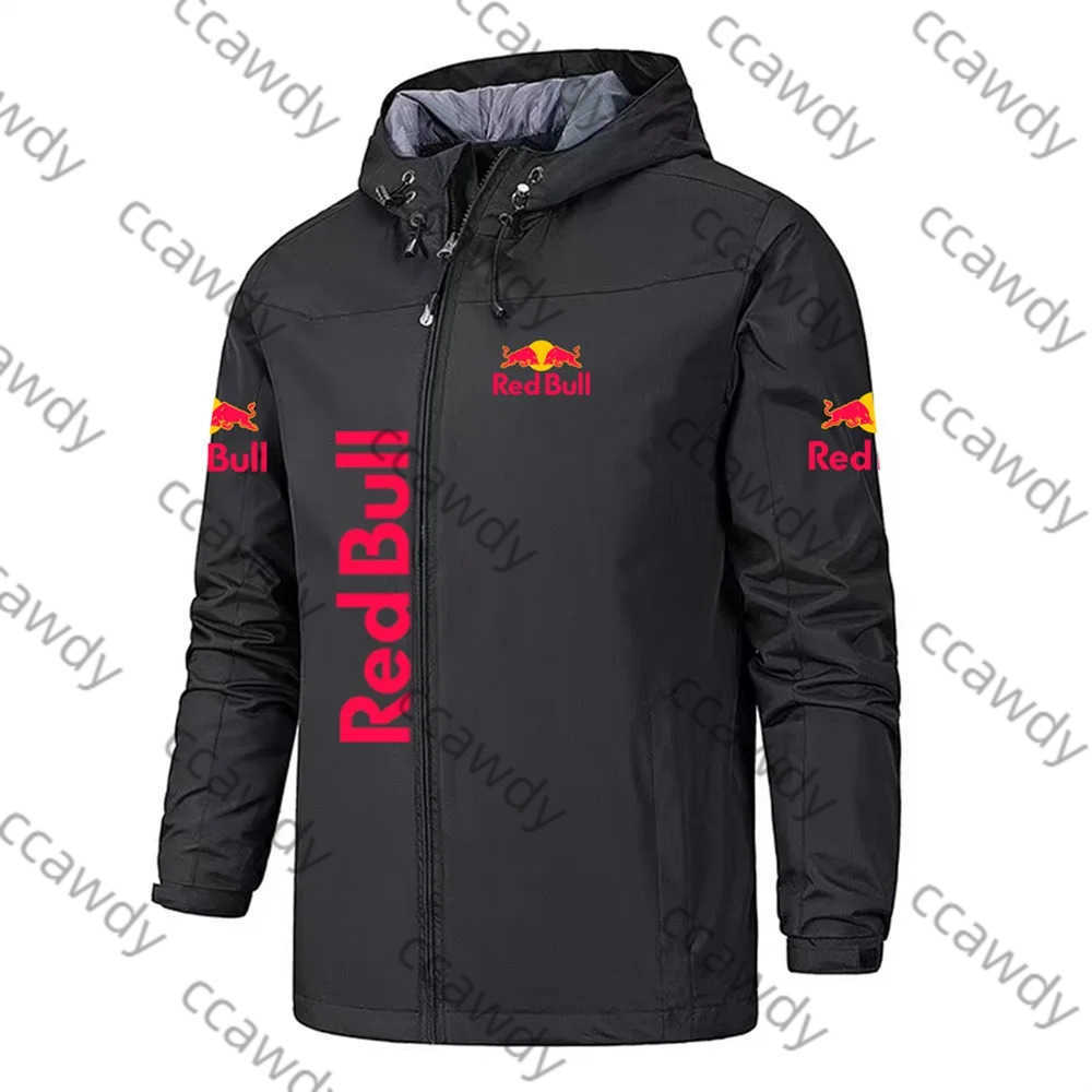 Red Bull Motorcycle Team Mens Veste imperméable avec Red Bull Mens Veste à vent Veste de mode Sports Red Bull H250721