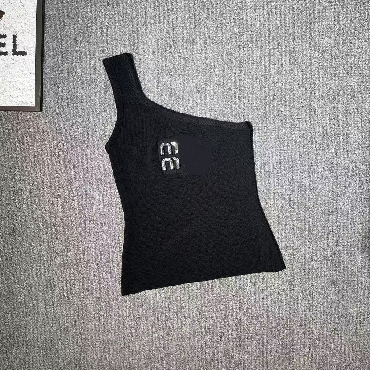 Women t shirt designer shirts Fashion Knitwear Sweater tops woman clothes womens White knit tees cotton logo fashion Women&#039;s Clothing woman-image-852180924