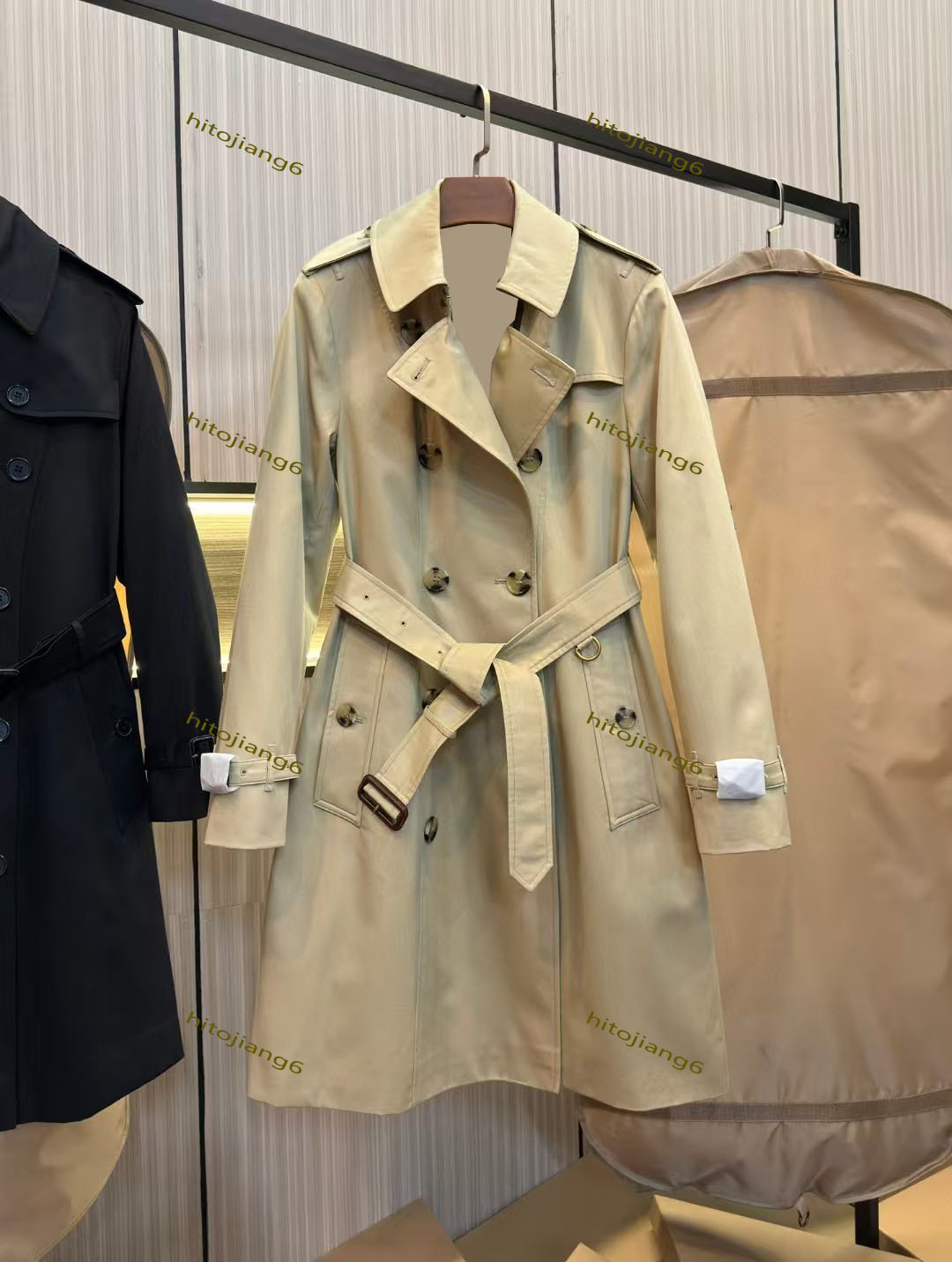 Long coat women trench coat women designer jacket women business classic long windbreaker classic style