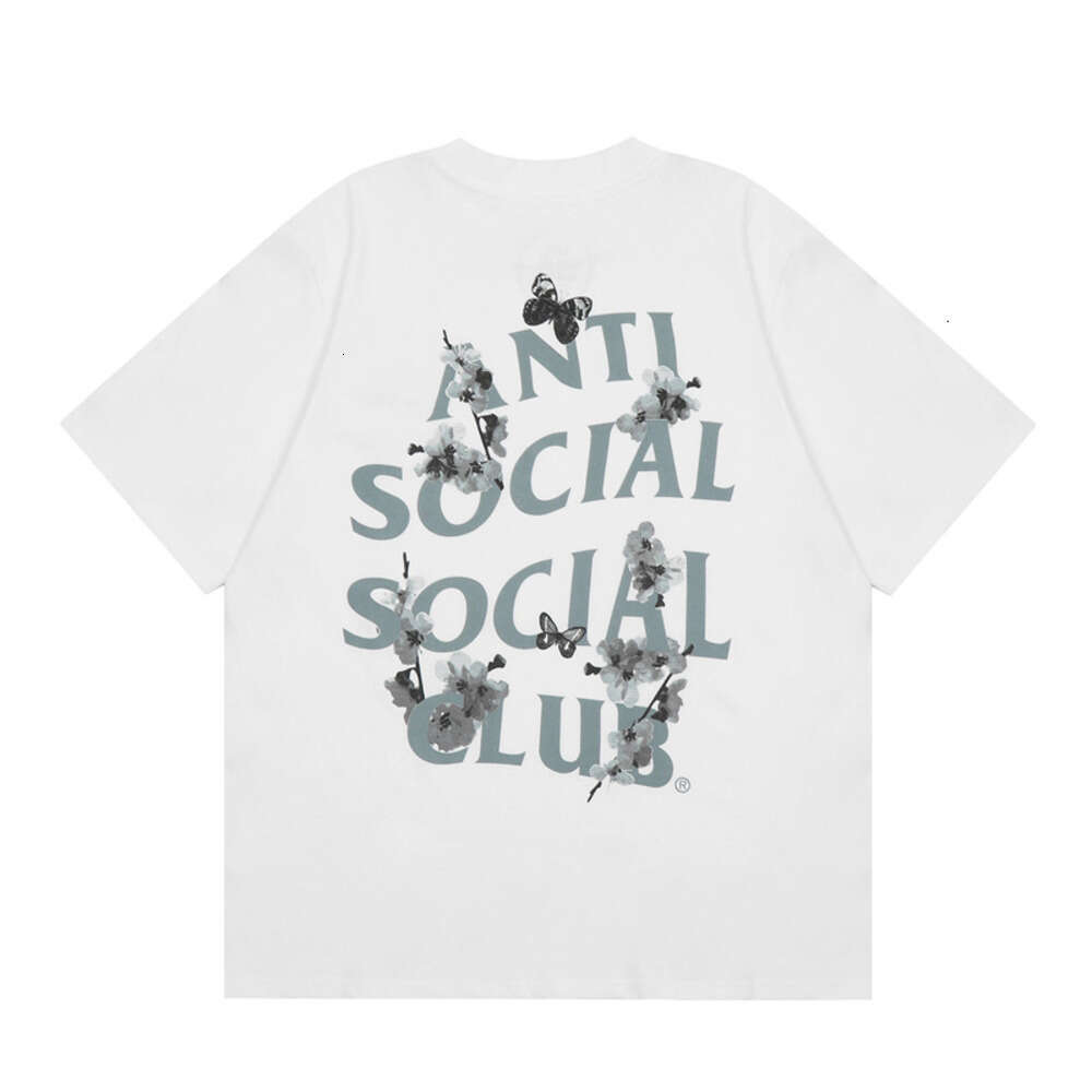 Designer Summer New Fashion Brand Wear Large Loose Pullover Short Sleeve Letter Print High Quality Antisocial Social Club Shirt