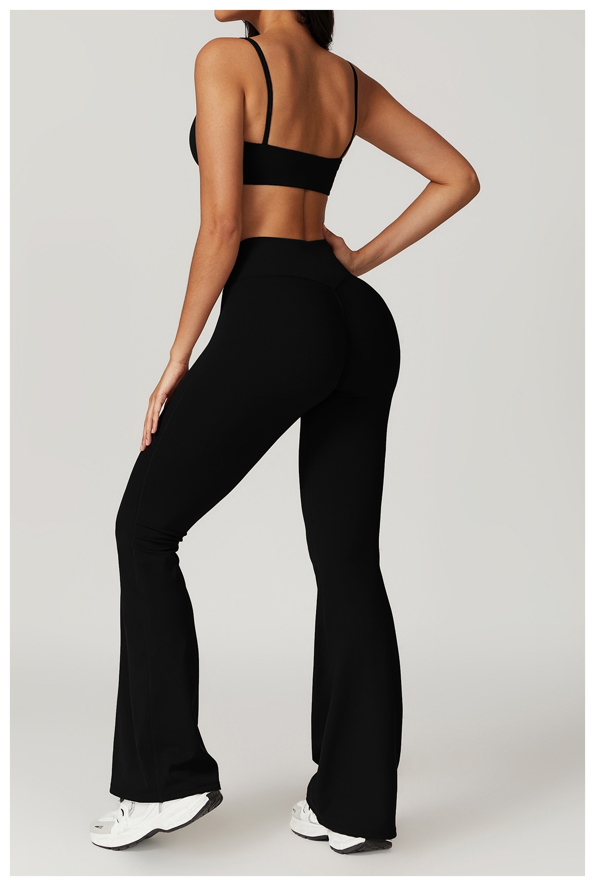 O361 Ensemble soutien-gorge et pantalon à séchage rapide pour régénération respectueuse de l'environnement Yoga Hip Lift et pantalon évasé taille