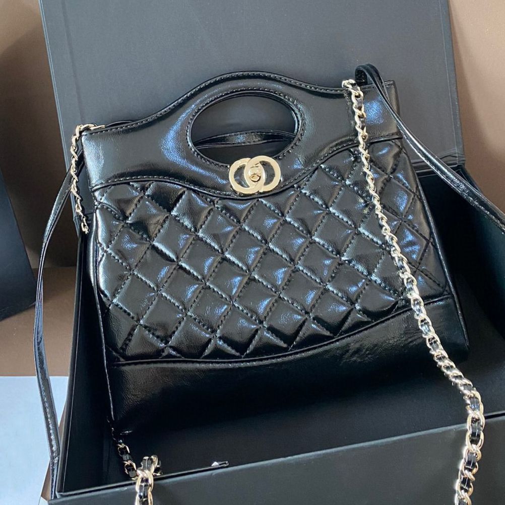 Designer Bags High Quality Mini4133 Bag ersatile Caviar Shoulder Handbag Gold Silver Chain Leather Double Letter Gold Color Buckle Luxury Women'