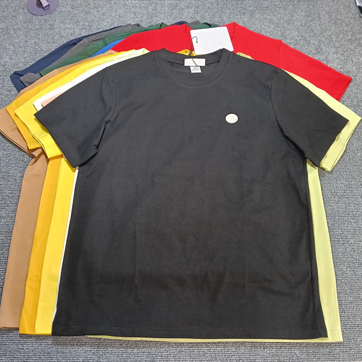 Chemise de designer brodered Patch français marque eu taille xxxs-3xl t shirt 210gsm tees d'été avec des étiquettes respirantes