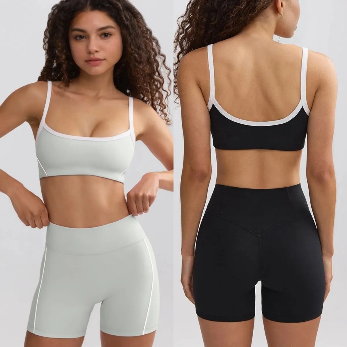 O390 Nouveau Soutien-Gorge De Sport Ensemble Short Et Haut Femmes Vêtements De Yoga Gym Fitness Sous-Vêtements Anti-Chocs + Ensemble Short Et Hau