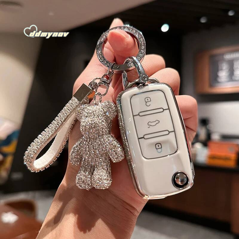 Fashion TPU Car Key Case Cover VW Polo Golf 7 GTI Tiguan Passat Beetle For Skoda Octavia A7 Kodiaq SEAT FR 2 Leon ddmythur