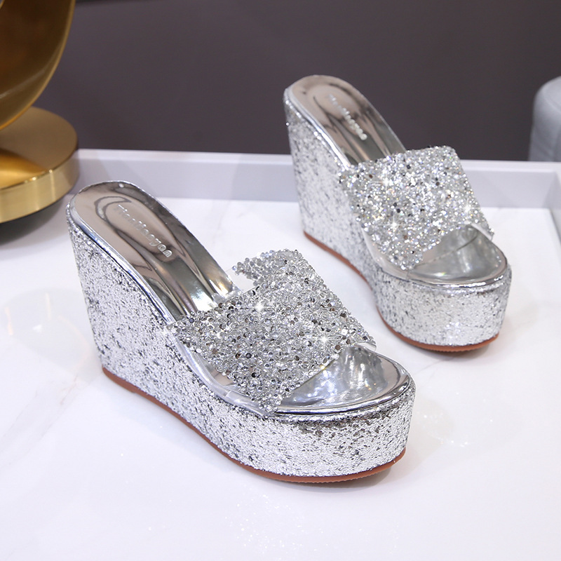 Sexy Peep toe Women Pumps Luxury Slingbacks Thick Sole Slippers Platform Heels Spring Summer Nightclub Wedding Party Shoes OL Business Slide Designe