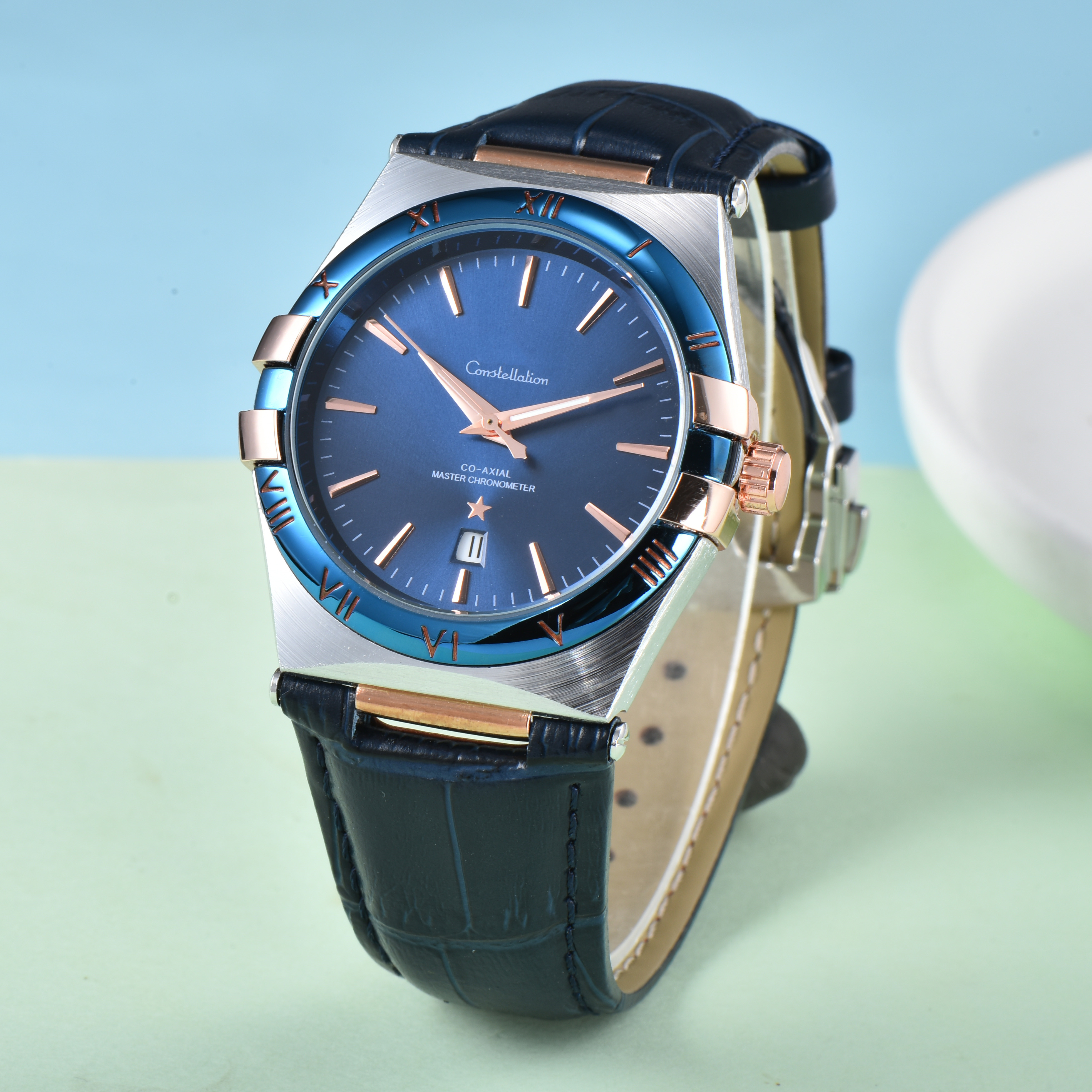 Luxury WristWatches Fashion Men lady business quartz watches quality Movement Watch classics constellation Vintage Co-AXIALity watch Casual wrist