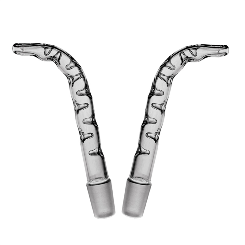 16mm diameter tube 18.8mm male connector glass hookah nozzle arc adapter with concave hole water gun pipe-image-759029706