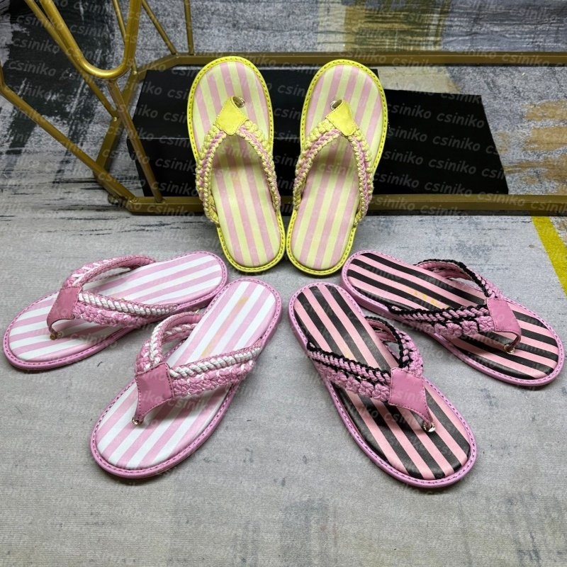 (Colors as Pics show) Premium Quality Fashion Designer Sandals Flip Flop Beach Shoes Slippers Shoes for Women 27874-image-976660491