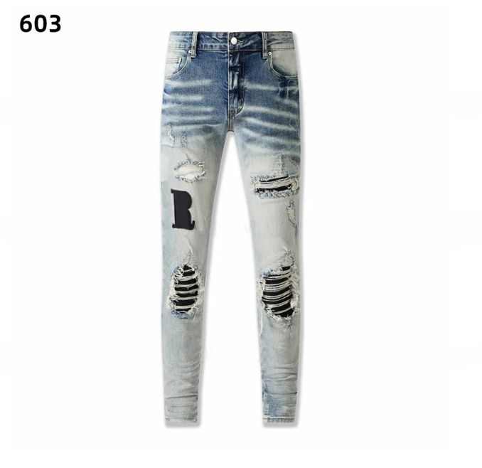 Amirisjeans Mens Trousers amiridenim Designer baggy jean Men Black Pants High-End Quality Straight Retro Ripped Biker true relgion jeans Slim Fit