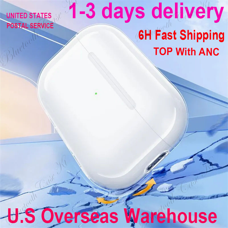 USA Stock For Airpods pro 2 3rd 2nd Airpods 4 airpodspro2 earbuds Headphones Accessories Silicone TPU Protective Earphone Cover Wireless Charging-image-729892169