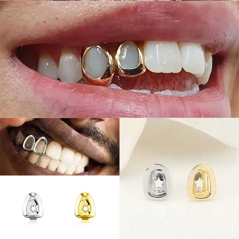 Hip Hop Hollow Star Tooth Grillz Teeth Decoration Tooth Caps Fangs Dental Grills for Women and Men Cosplay XJ250722-image-1067712328