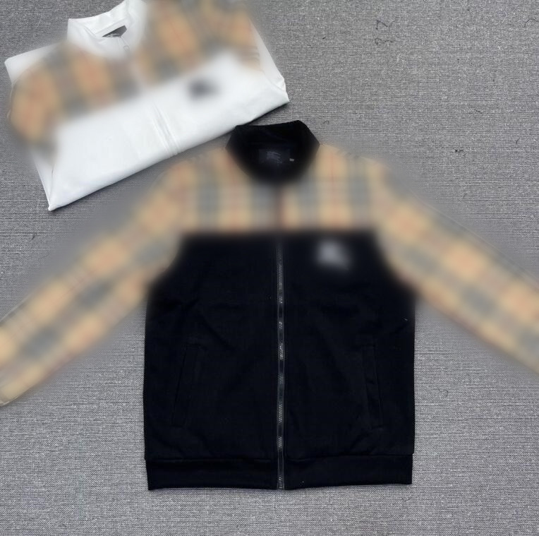 spring autumn zipper plaid jackets for men women designer jacket coat black streetwear horses Men's Clothing