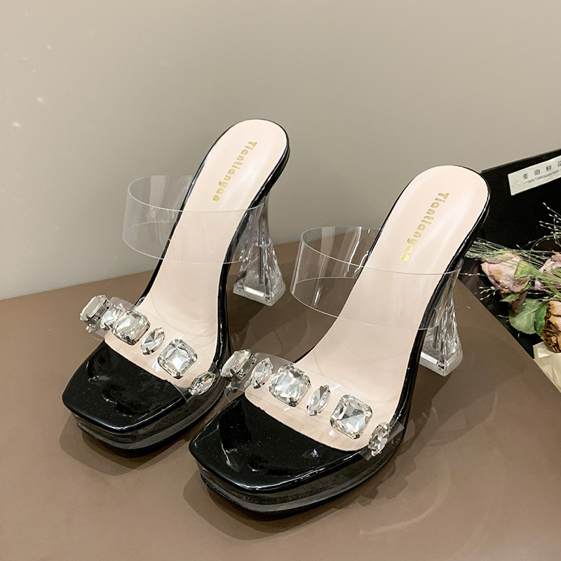 Sexy Peep toe Women Pumps Luxury Slingbacks Thin Platform High Heels Spring Summer Wedding Party Sandals Slippers Shoes OL Business Designer Soft Ca