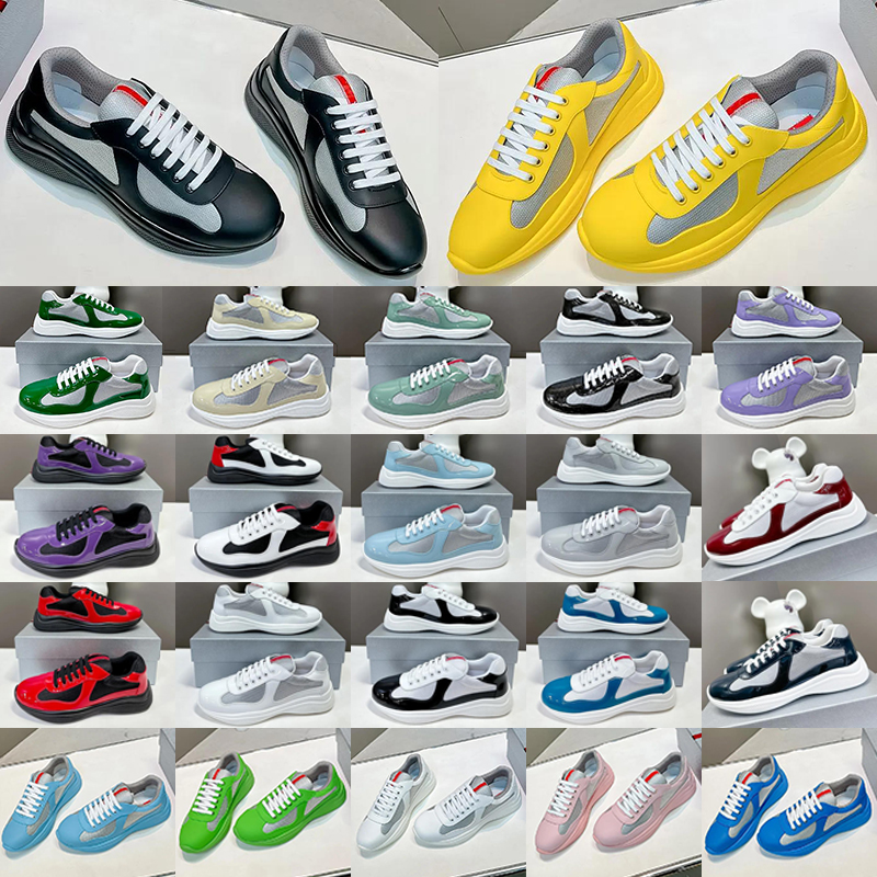 Free Shipping cups Dress shoes Women Mens Trainers America bright leather black yellow white grey brown beige cup men womens designer sneakers ou