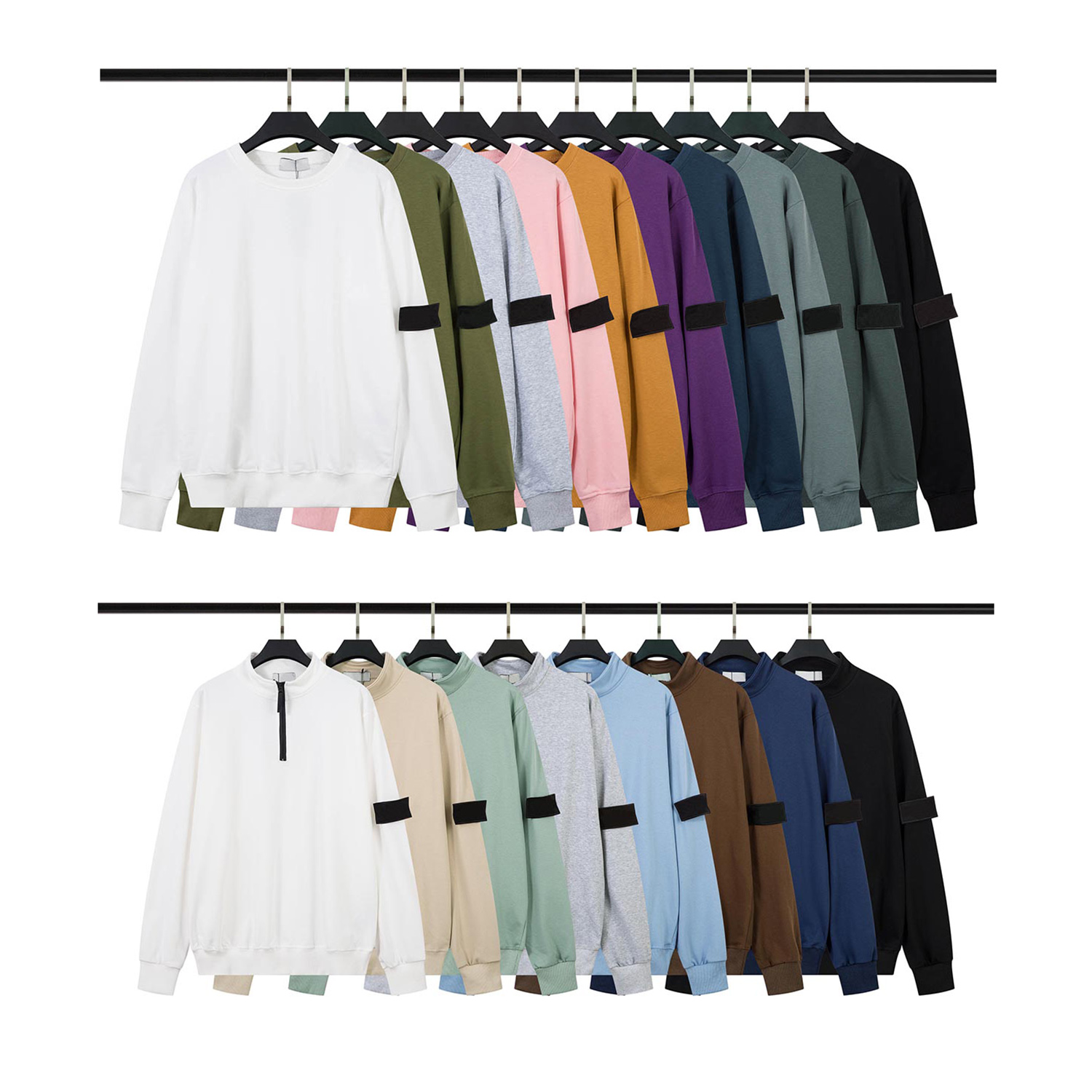 Mens Sweatshirt Mens Jumper Designer Sweatshirts Woman Pullover Overshirt Sweaters Cotton Compass Embroidered Armband Spring Autumn