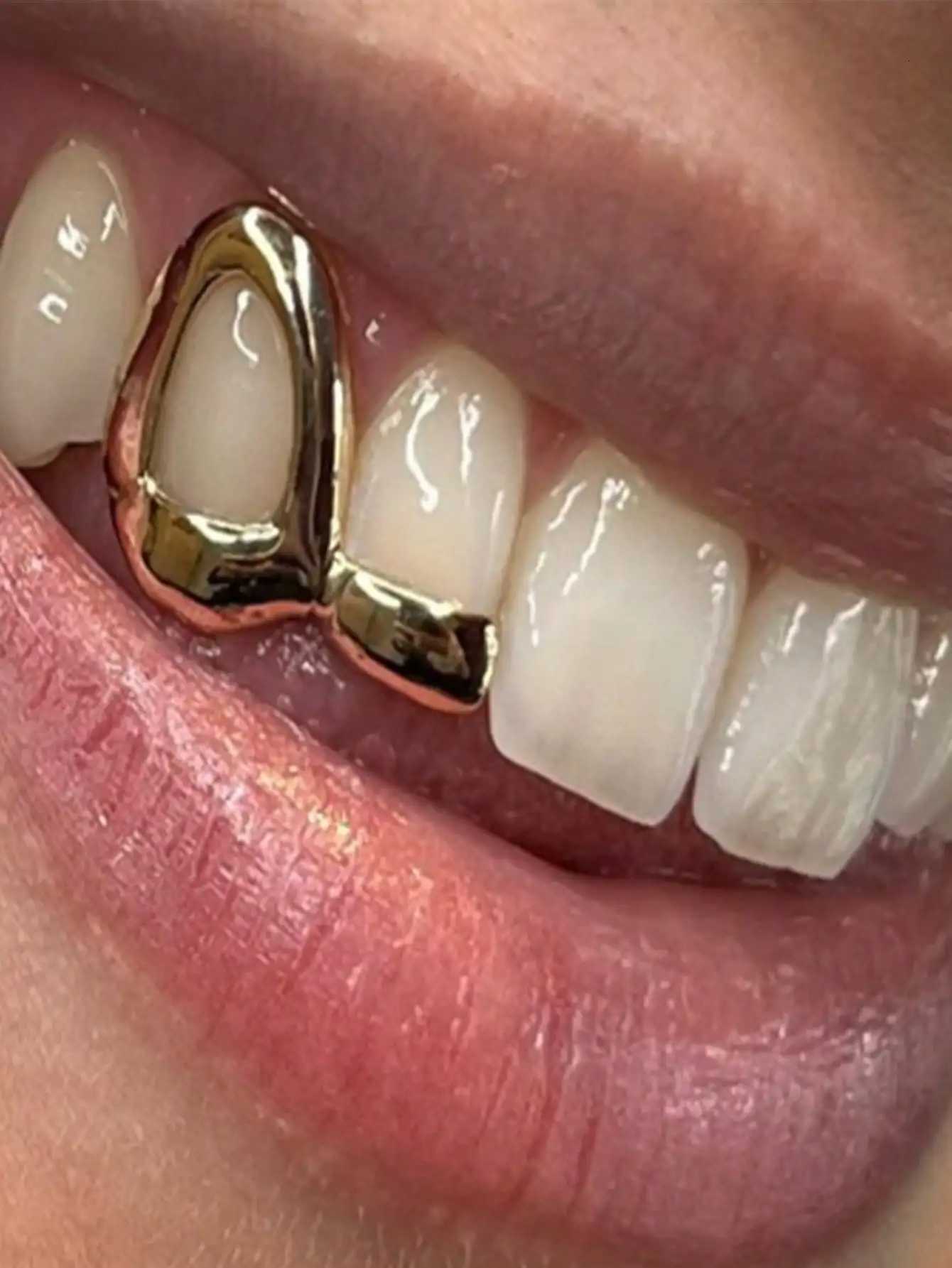 Personalized Glossy Hollowed-Out Horizontal Bar Double-Tooth Hip-Hop Tooth Ornament Party DecorationXJ250722-image-1067713189