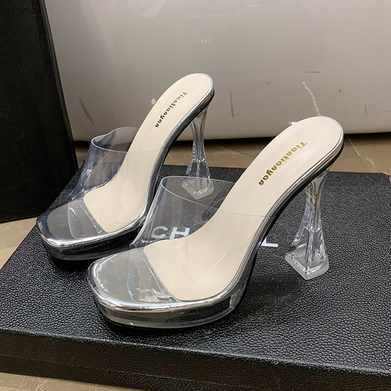 Sexy Peep toe Women Pumps Luxury Slingbacks Thin Platform High Heels Spring Summer Wedding Party Slip On Shoes OL Business Formal Designer Soft C