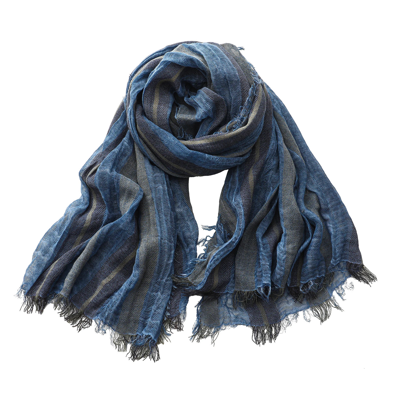 Autumn Winter Men Scarf Cotton Linen Striped Scarves Warm Neckerchief Pashmina Casual Male Accessories Bufandas Shawls 250724