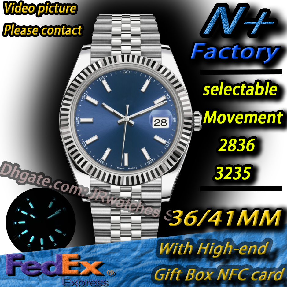 N+ Factory High quality Men s Watch Men s Sports Luxury Automatic Watch Eta 2836 3235 Watch Super Bright Night Light Waterproof 100 M 904 L Stainles