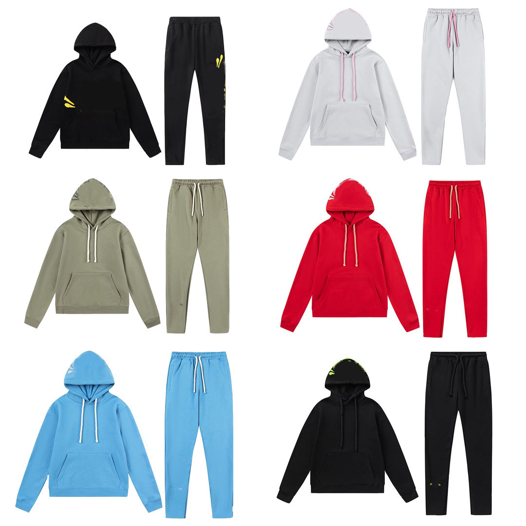 Men's Tracksuits Designer Mens Tracksuit Letter Printed Hoodie Elastic Waist Drawstring Sweatpants Hip Hop Streetwear Two Pieces Set