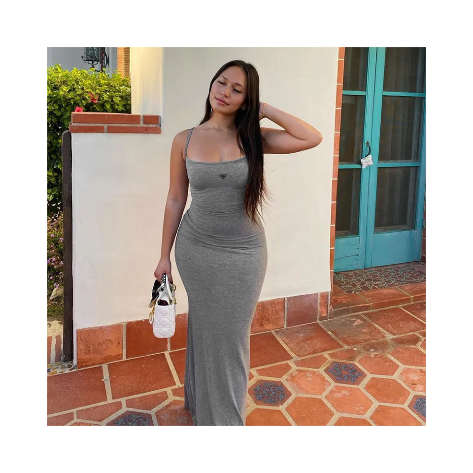 Women Knit Sling Dresses Summer Fashion Letter Jacquard Dress Ladies SlimDresses Women Classic Letter Pattern Knit Dress Woman Lady Clothing size S-