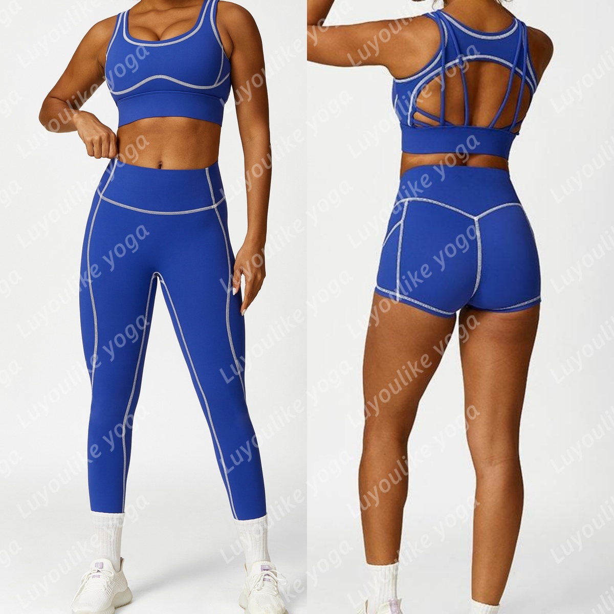 O327 Yoga ensemble femmes 2 pièces vêtements de sport haut de sport et pantalons ensembles soutien-gorge de sport Fitness taille haute pantalon e
