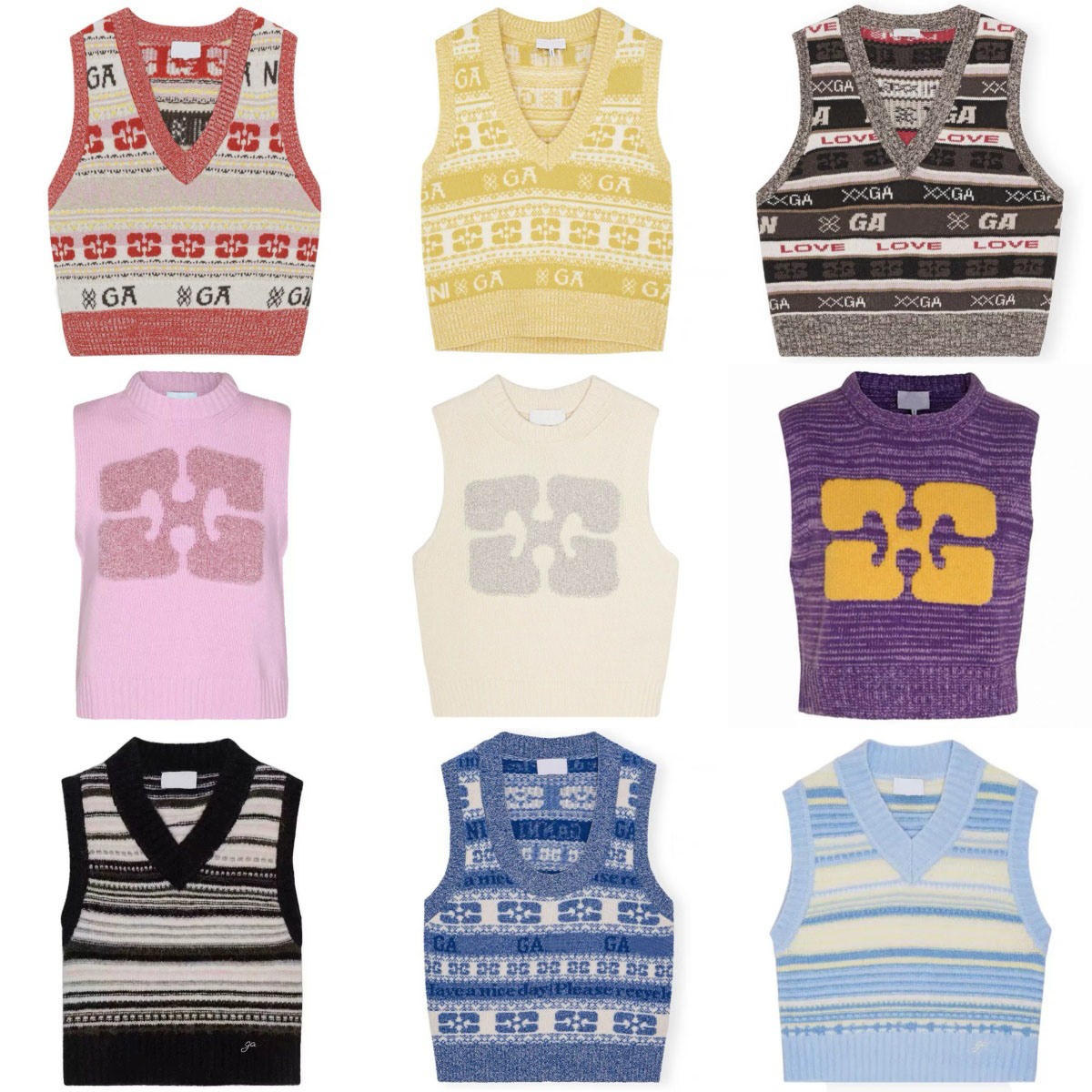 Women Designer Vests Fashion Knitted Sweater Pullover Tanks Wool Sleeveless Vest Outwears-image-855471817