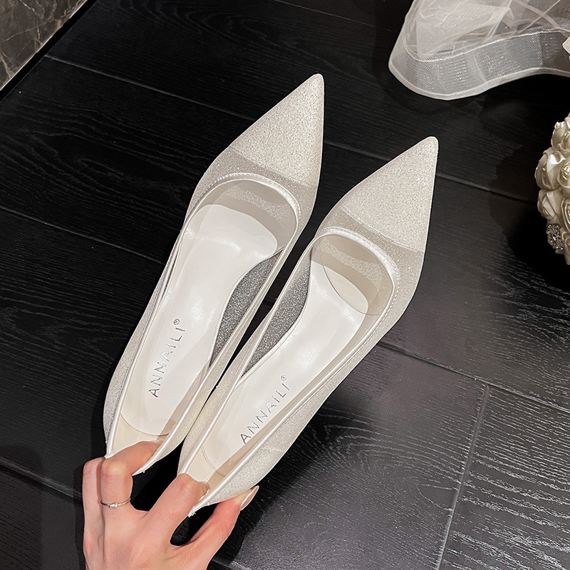 Elegance Fashion Shallow Mesh Women Pumps Luxury Thin High Heels Spring Summer Bridal Wedding Party Stiletto OL Formal Dress Business Advanced Feeli