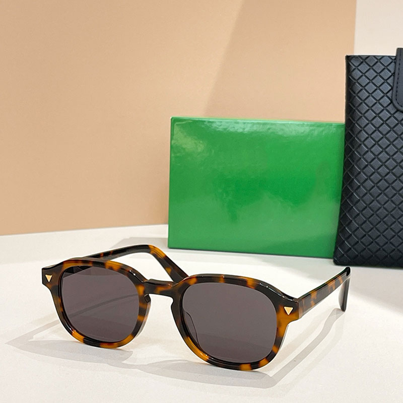 Men's Acetate Panthos Sunglasses New Round Frame Women's Designer Street Style Shopping Leisure Holiday Sunglasses BV1364S Size 49 21 145m
