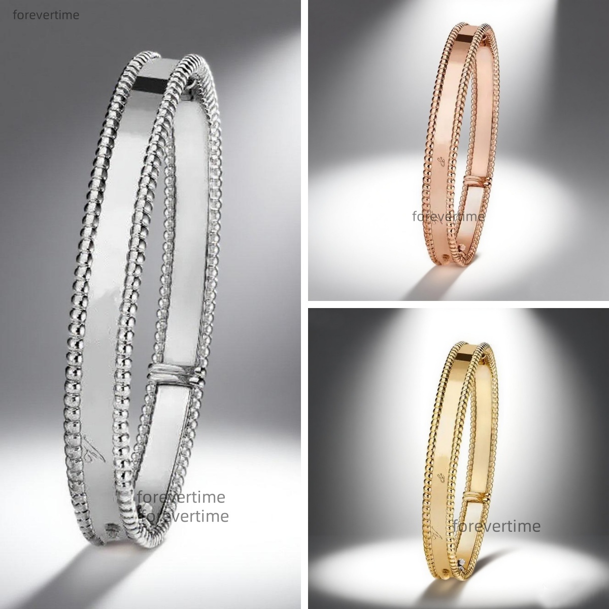 Designer Clover Bangle Bracelet For Women luxury jewelry 925 silver 18k Gold Plated Crystal Diamond Kaleidoscope Bracelets Cuff Bangle Valentine day