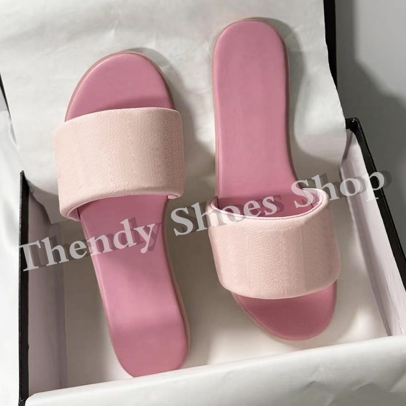 Women's Leather Sandals Fashion Brand Summer Beach Slides Slippers for Women-image-873722382