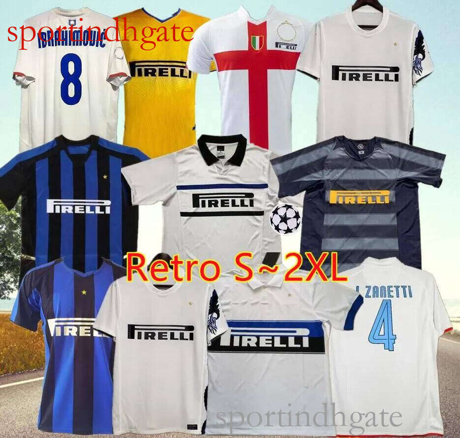 Retro soccer jerseys inter FIGO PIZARRO SNEIJDER MILITO S IBRAHIMOUIC Vintage football shirt RONALDO 01 02 03 09 10 11 2001 2002 2003 2004 2008 2009