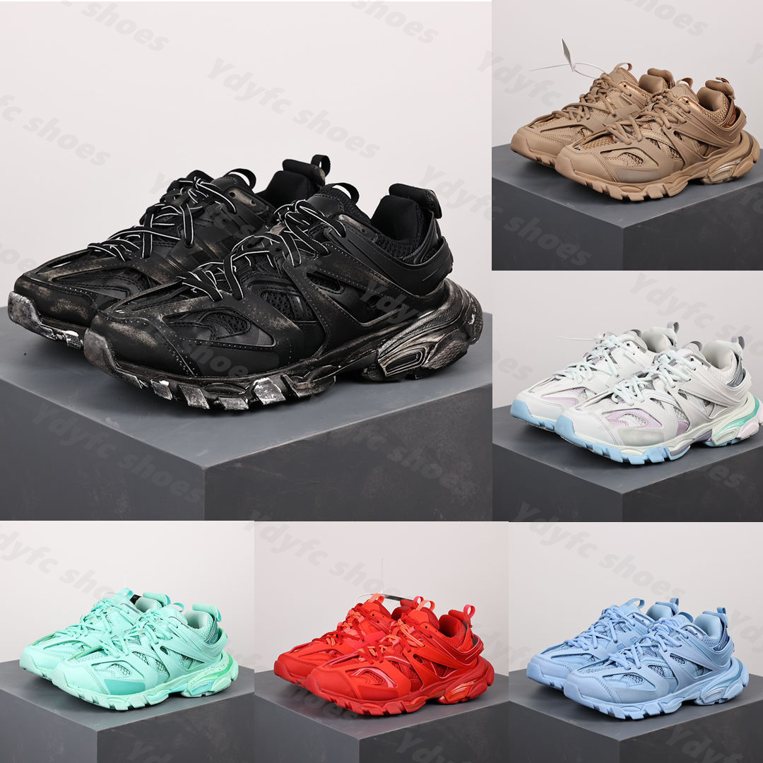 With box Womens Mens Casual shoes Runner 7.0 Track 3.0 Multicolor Black White Designer Shoes Burgundy Trainers Loafers plate-forme Paris Luxury Snea