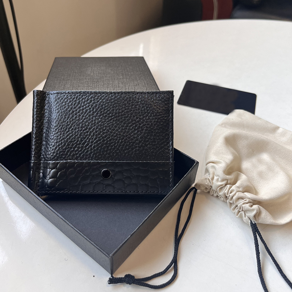 Cardholder Wallet Money Clip Genuine Leather Men's Wallet Luxury Designer High Quality Pocket Coin Purse Women's Wallet Short Mini Wallet
