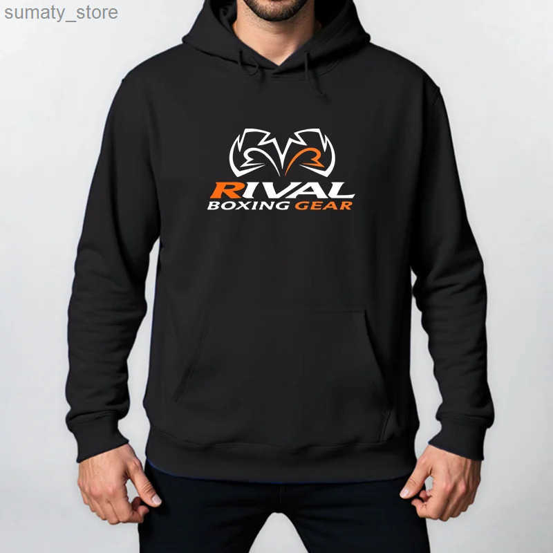 New Fashion RIVAL BOXING GEAR Hoodies Autumn Hooded Sweatshirts Mens Hoodie Solid Color Classic Jacket Men Coat Men Clothing L250724