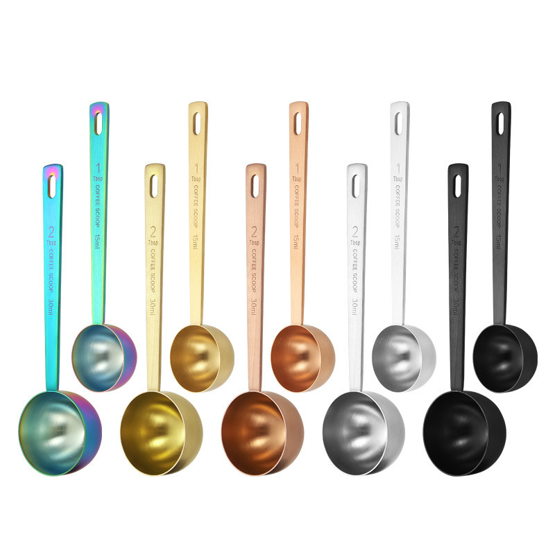 Coffee Scoop Stainless Steel US Measure Spoon 15ML 30ML-image-521563049
