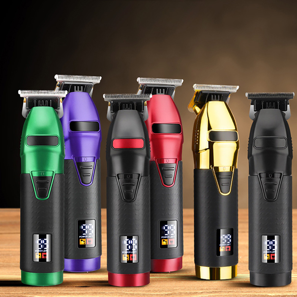 Electric hair clipper with LCD display oil head carving electric push shear 2000mAh ultra long standby multi-color-image-1068260073