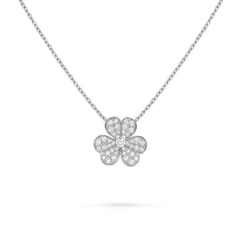 Womens lovely sweet flower designer pendant necklace choker earrings 18k rose gold silver shine crystal diamond chokers necklaces ear rings jewelry