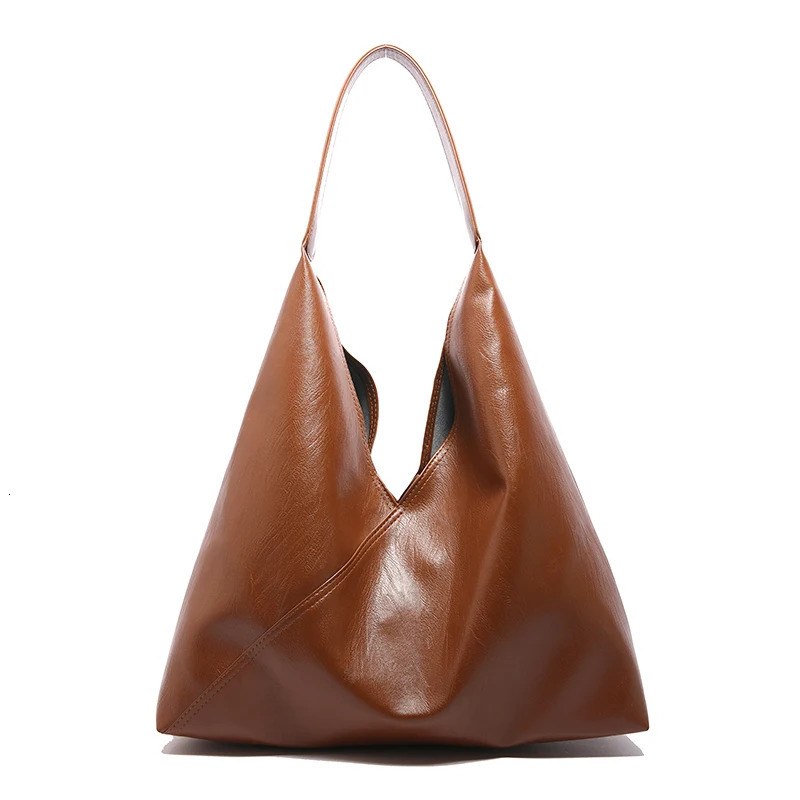 Slouchy Hobo Bag for Women Large Capacity Tote Bag PU Leather Solid Color Shoulder Purse Trendy for Work Travel 250724