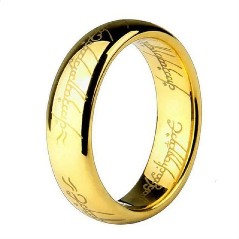 6MM Stainless Steel Laser Engraving Exquisite Couples Wedding Rings Men And Women Fashion Movie Jewelry Gifts Wholesale 250725