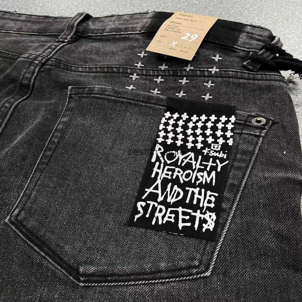 2023 Ksubi jeans Mens Rise Elastic Mens Clothing Tight Skinny Jeans Designer Fashion Q250725