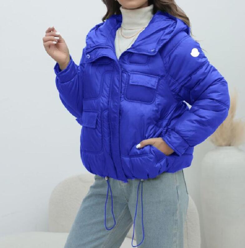 Desinger new Women's luxurys Outwear Jacket coats Female winter thick cotton-padded jacket burst bright color hoody collar cotton-padded Soft P
