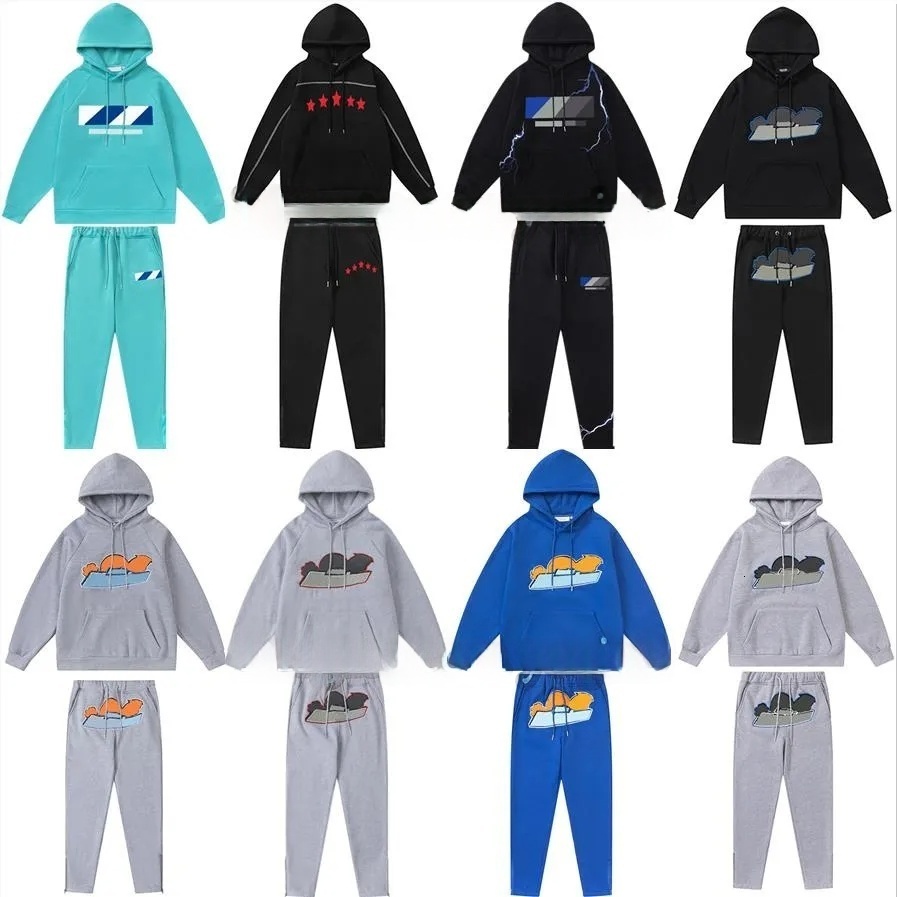 Mens Tracksuits Designer Streetwear And Quality Sports Suit Plush Letter Decoration Thick Hoodies Pants Plus Size Sweatshirt Sportswear tracksuit