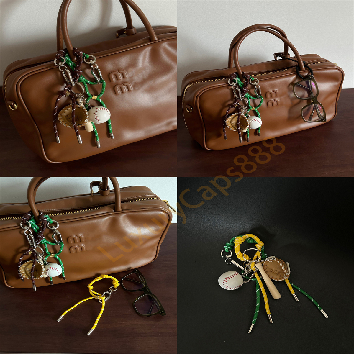 Designer Keychain Colorful baseball Car Keychain Classic Keychain Exquisite Keyring Designers Pendant Accessories Key Ring Nylon Rope Woven Bag Hang